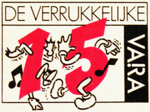 Het tweede logo van de Verrukkelijke 15 uit de jaren 80